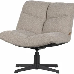 Draaifauteuil Vinny Bouclé - Zand - Loft24.nl