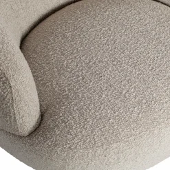 Draaifauteuil Woolly Bouclé - Naturel - Loft24.nl