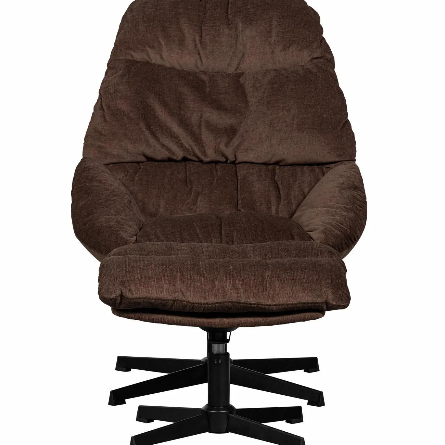 Draaifauteuil Yaro met Hocker - Espresso - Loft24.nl