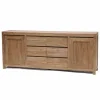 Dressoir Corona Teak met deuren en 6 laden 180 cm - Loft24.nl