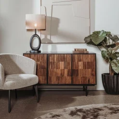 Dressoir Dimaro Sheesham en Mangohout - 130 cm - Loft24.nl