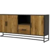 Dressoir Felino Teakhout 200 cm met 3 deuren 1 lade - Loft24.nl