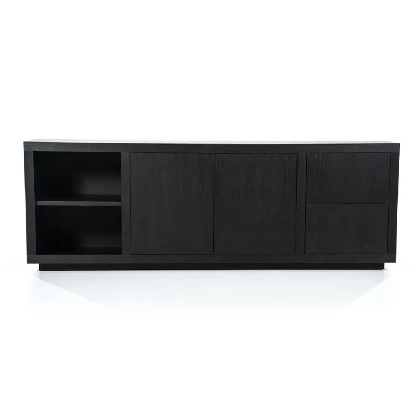 Dressoir Helsinki Eikenhout 200 cm - Zwart - Loft24.nl