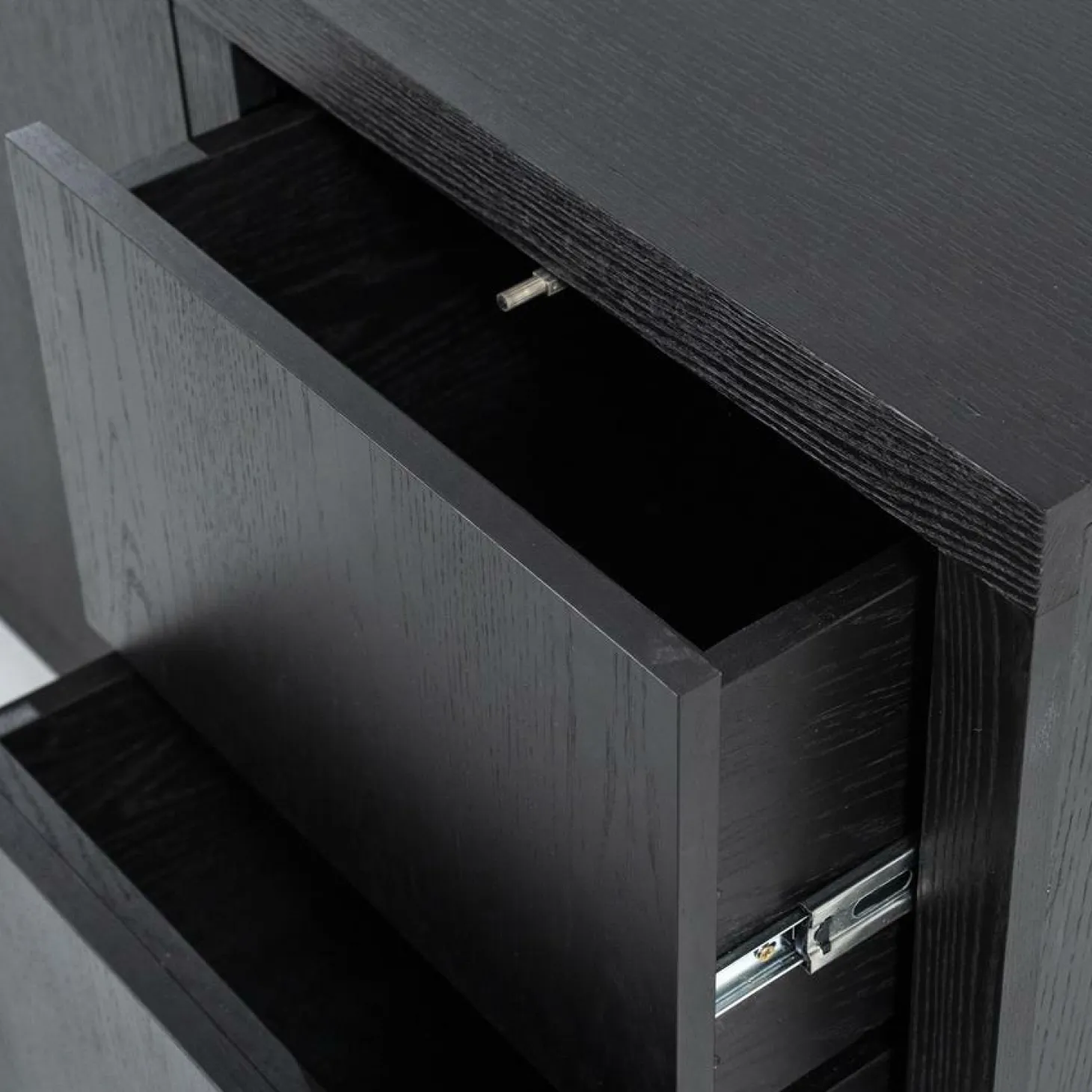 Dressoir Helsinki Eikenhout 200 cm - Zwart - Loft24.nl