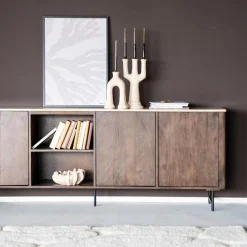 Dressoir Lio Mangohout Travertin 200x41x75cm - bruin - Loft24.nl