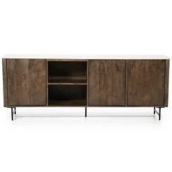 Dressoir Lio Mangohout Travertin 200x41x75cm - bruin - Loft24.nl