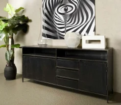 Dressoir Paterno Zwart - 200 cm - Loft24.nl