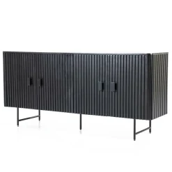 Dressoir Remi Mangohout en Metaal 170cm - Zwart - Loft24.nl