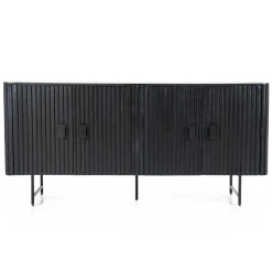 Dressoir Remi Mangohout en Metaal 170cm - Zwart - Loft24.nl