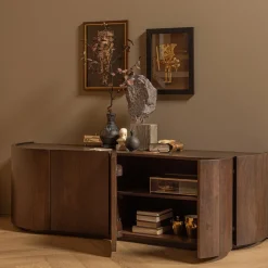 Dressoir Sense Mangohout, 160cm, kleur Walnoot - Loft24.nl