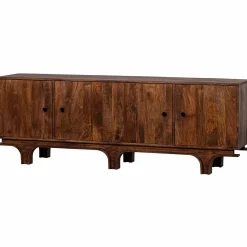 Dressoir Staes Mangohout, 200cm, kleur Walnoot - Loft24.nl