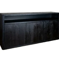 Dressoir Tenna Mangohout Zwart - 180 cm - Loft24.nl