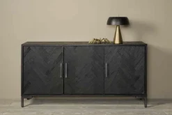 Dressoir Ziano Visgraat Zwart - 180 cm - Loft24.nl