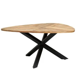 Driehoekige Eettafel Trivero Mangohout - Naturel - Loft24.nl