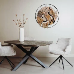 Driehoekige Eettafel Trivero Mangohout - Bruin - Loft24.nl