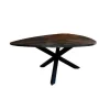 Driehoekige Eettafel Trivero Mangohout - Zwart - Loft24.nl