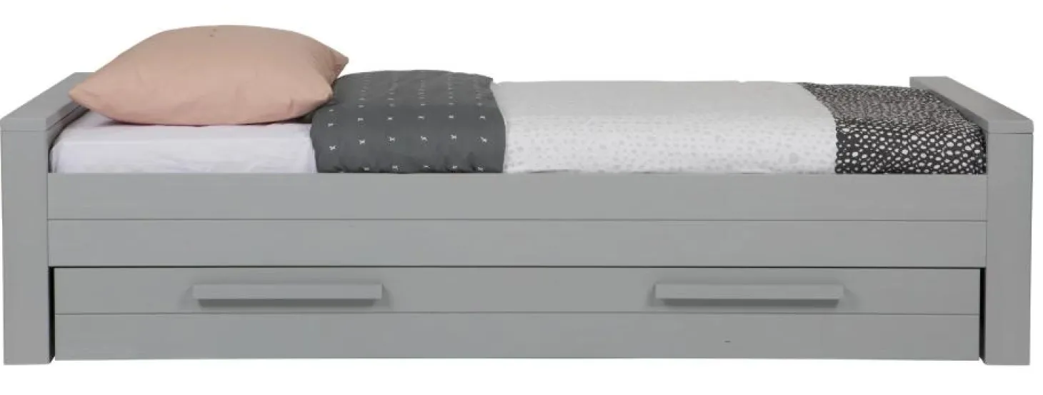 Eenpersoonsbed Dennis - Betongrijs - Loft24.nl