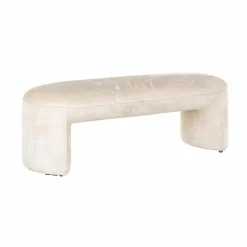 Eetkamerbank Fargo Velvet - Wit - Loft24.nl