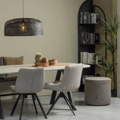 Eetkamerbank Imme Grenenhout 110cm, kleur Zwart - Loft24.nl