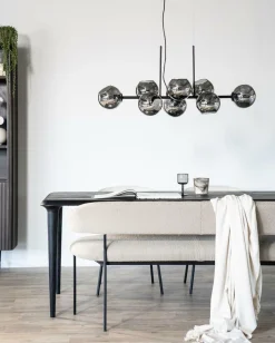 Eetkamerbank Luka Bouclé - Beige - Loft24.nl