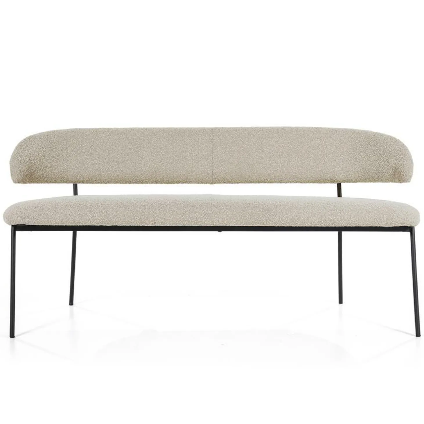 Eetkamerbank Luka Bouclé - Taupe - Loft24.nl