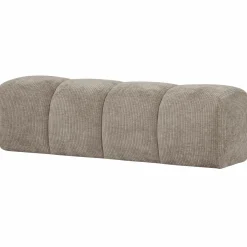 Eetkamerbank Mojo Zonder Rugleuning Geweven Rib 164cm Zand - Loft24.nl