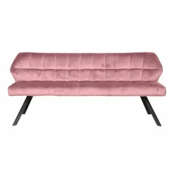 Eetkamerbank Velvet Raster Roze - 180 cm - Loft24.nl