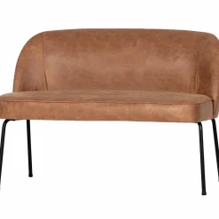 Eetkamerbank Vogue Leder, kleur Cognac - Loft24.nl
