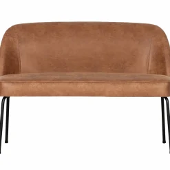 Eetkamerbank Vogue Leder, kleur Cognac - Loft24.nl