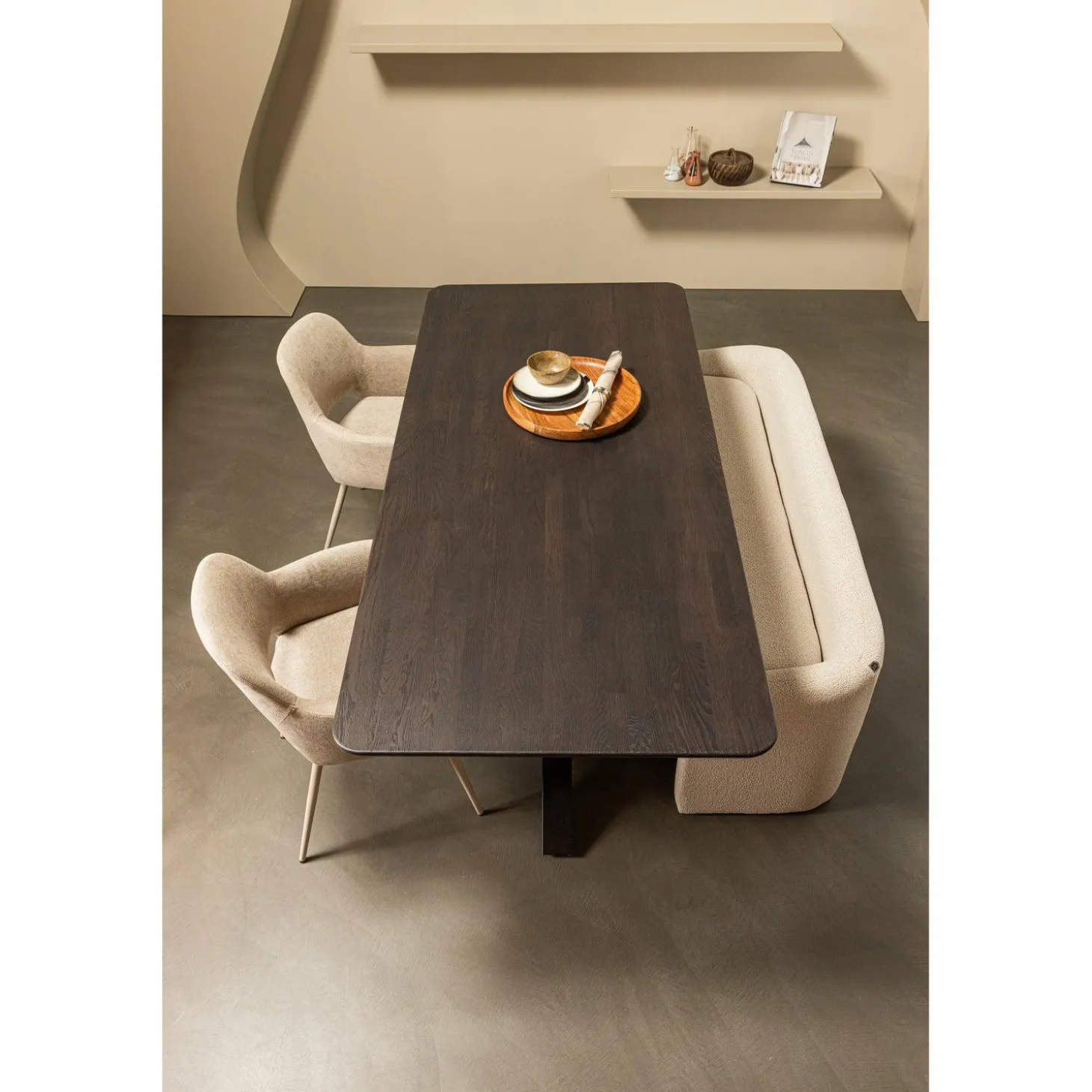 Eetkamerbank Zone Geweven - Beige - Loft24.nl