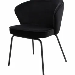Eetkamerstoel Admit Velvet - Zwart - Loft24.nl