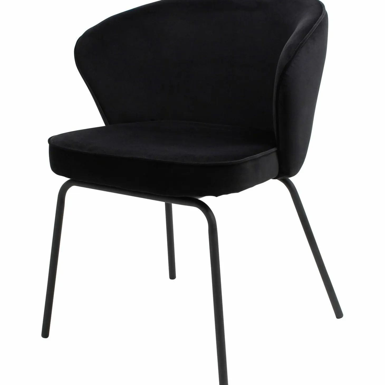 Eetkamerstoel Admit Velvet - Zwart - Loft24.nl