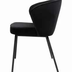 Eetkamerstoel Admit Velvet - Zwart - Loft24.nl