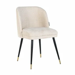 Eetkamerstoel Alicia Chenille kleur Wit - Loft24.nl
