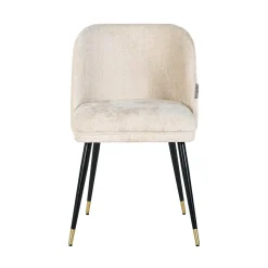 Eetkamerstoel Alicia Chenille kleur Wit - Loft24.nl