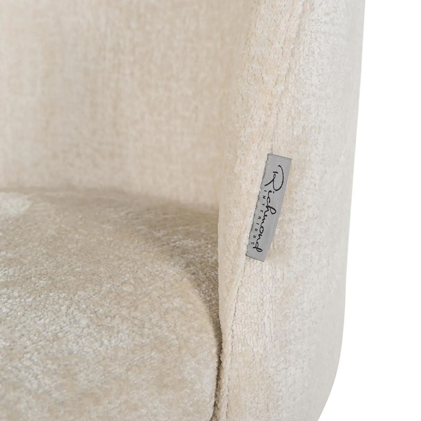 Eetkamerstoel Alicia Chenille kleur Wit - Loft24.nl