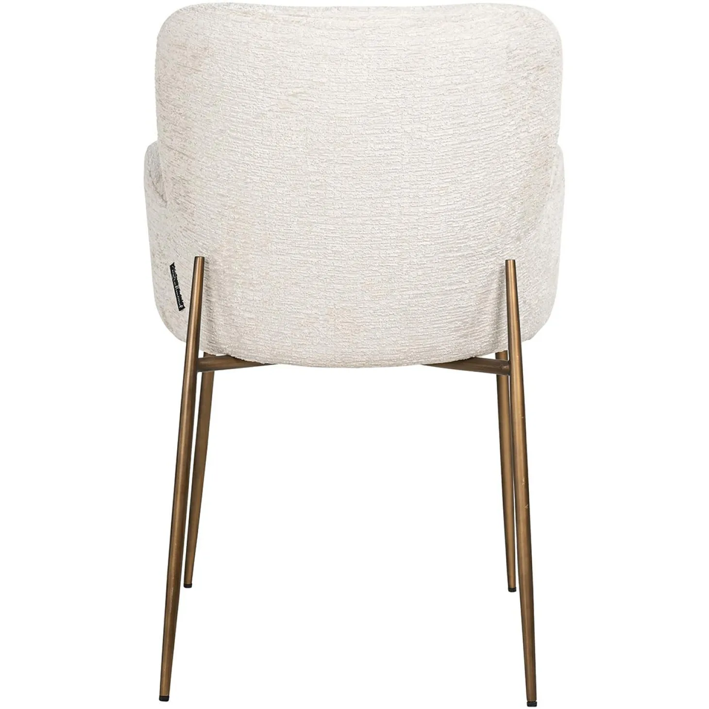 Eetkamerstoel Amber Chenille kleur Crème - Loft24.nl