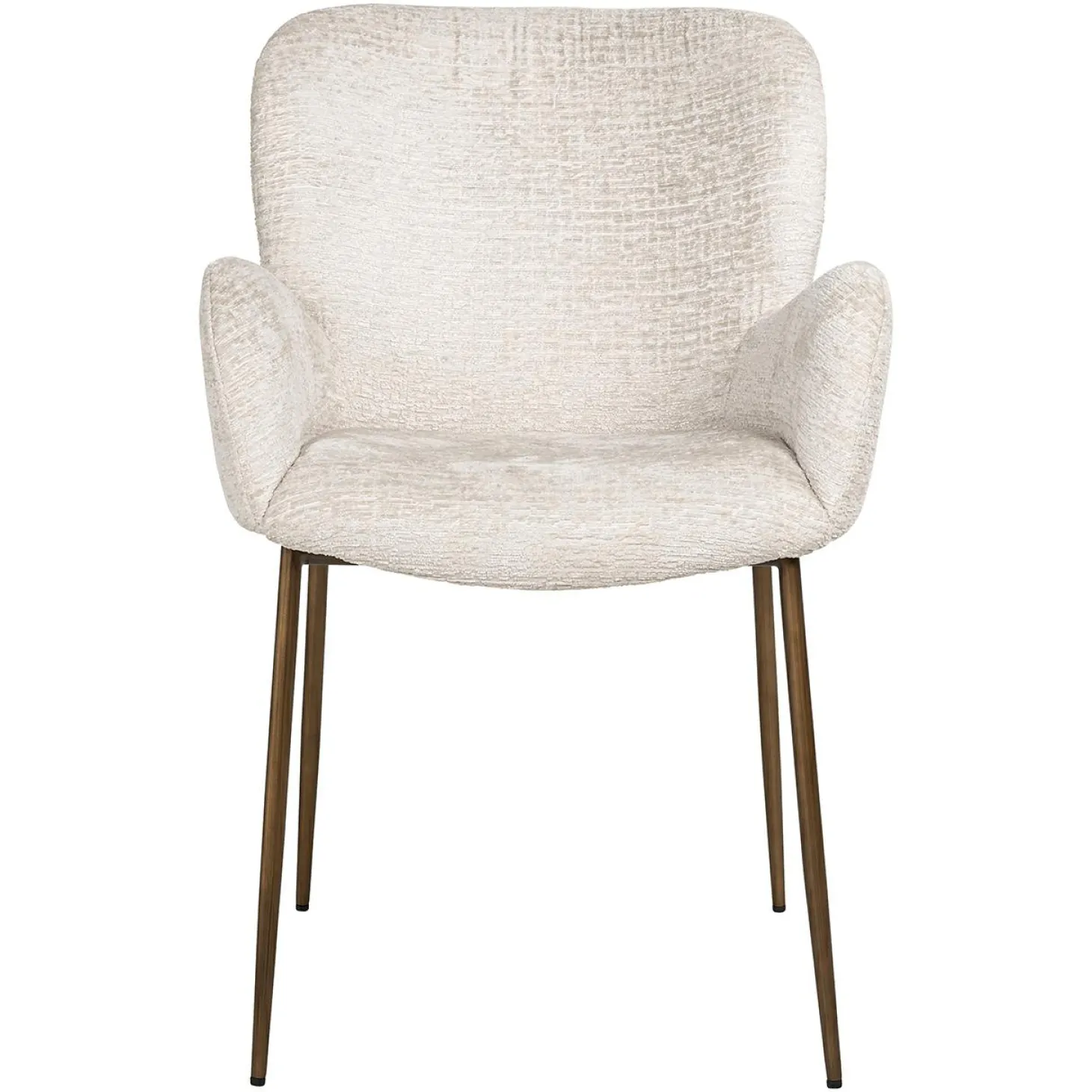 Eetkamerstoel Amber Chenille kleur Crème - Loft24.nl