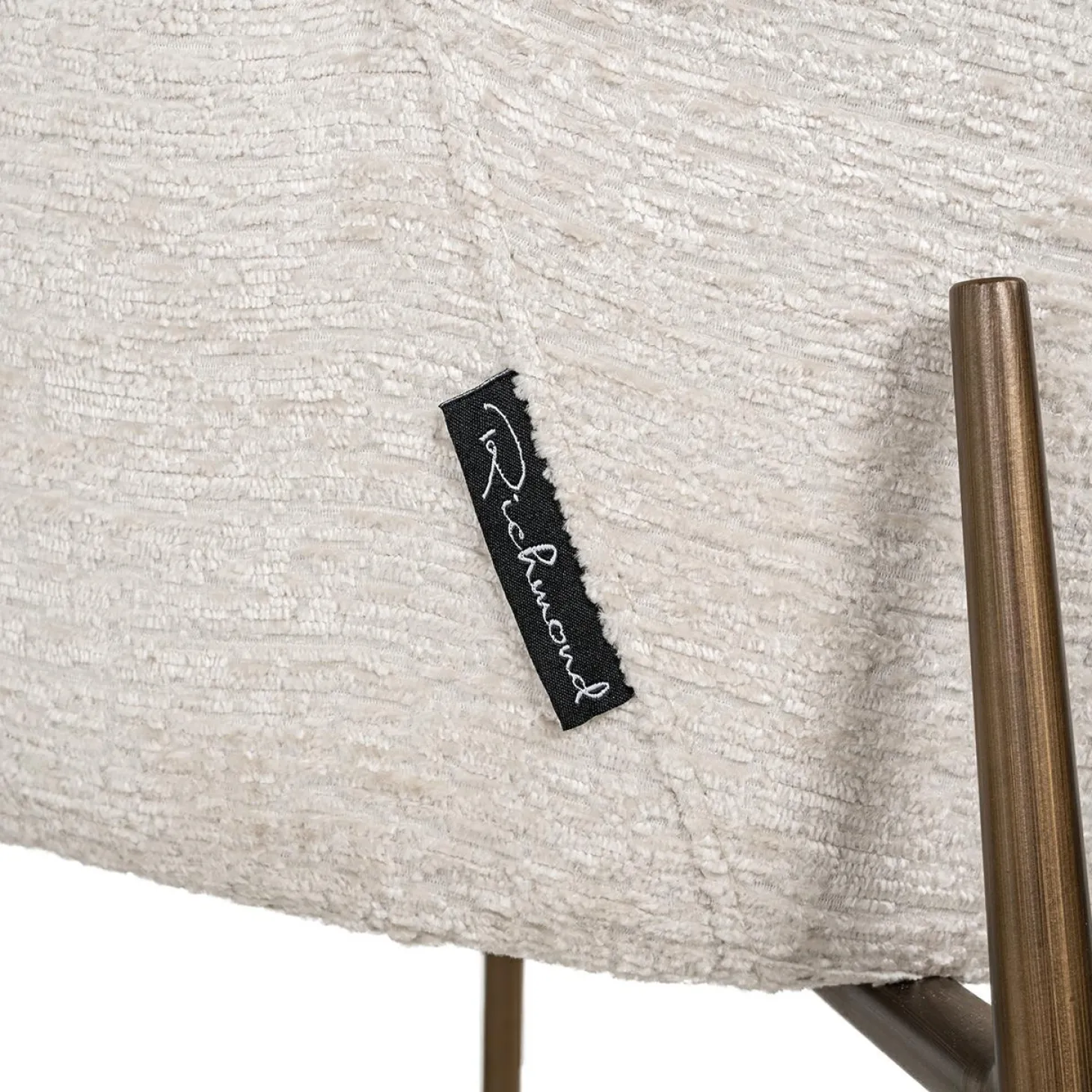 Eetkamerstoel Amber Chenille kleur Crème - Loft24.nl