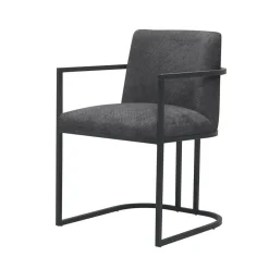 Eetkamerstoel Archi met armleuning - Graphite - Loft24.nl