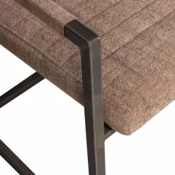 Eetkamerstoel Bas Geweven stof - Bruin - Loft24.nl