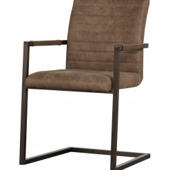 Eetkamerstoel Bas Lederlook -Taupe - Loft24.nl