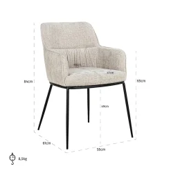 Eetkamerstoel Bella Chenille - Loft24.nl