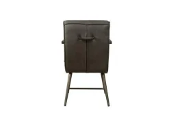 Eetkamerstoel Belmonte met armleuning - Grijs - Loft24.nl