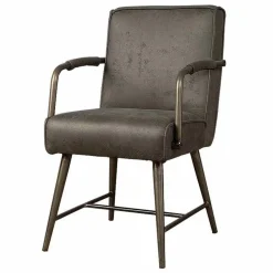 Eetkamerstoel Belmonte met armleuning - Grijs - Loft24.nl