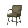 Eetkamerstoel Belmonte met armleuning - Groen - Loft24.nl