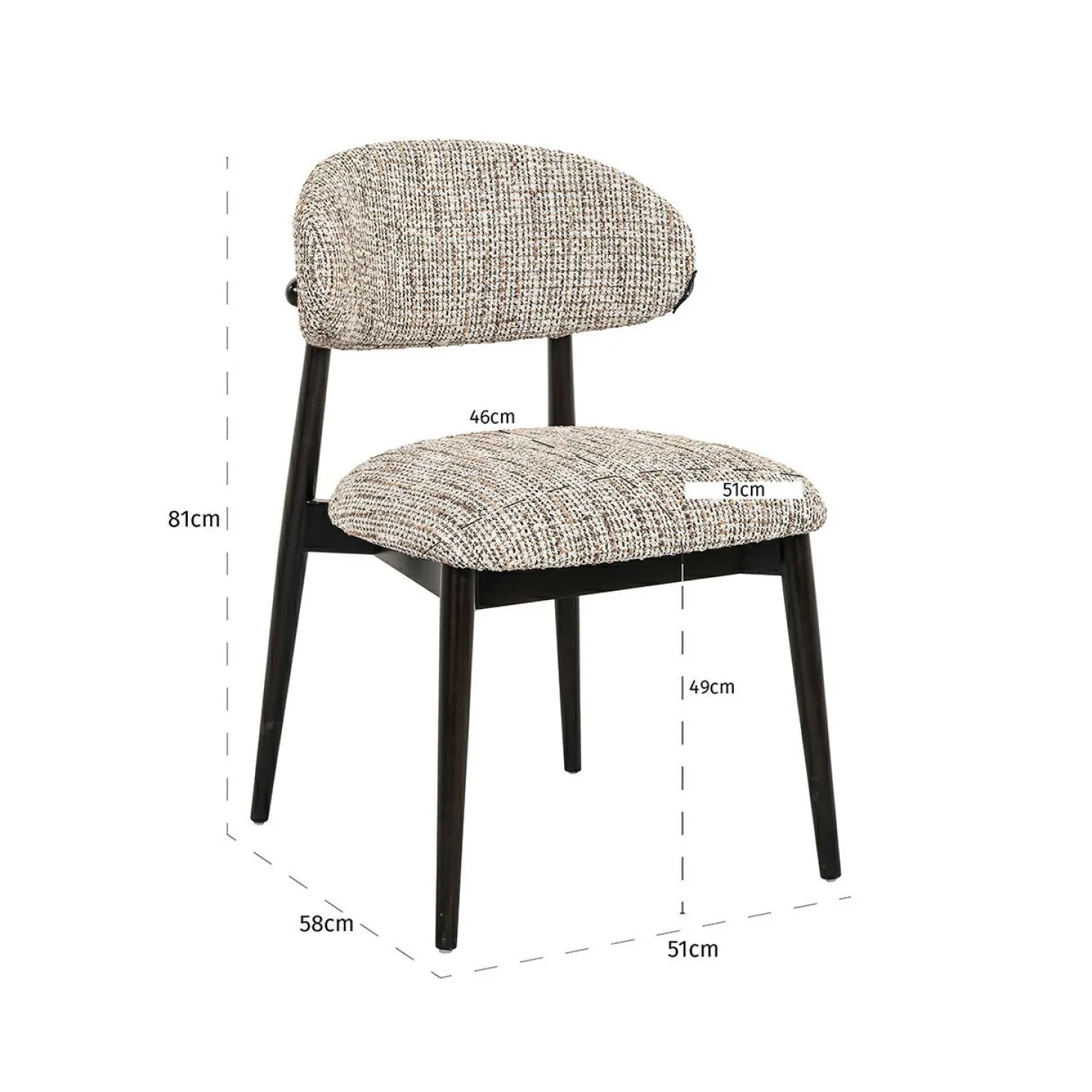 Eetkamerstoel Cherry Chenille - Loft24.nl