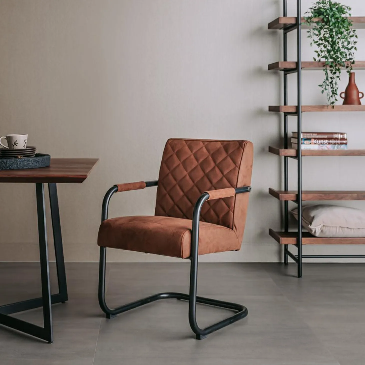 Eetkamerstoel Civo - Cognac - Loft24.nl