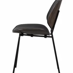 Eetkamerstoel Close Lederlook en Hout - Loft24.nl