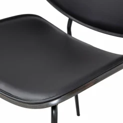 Eetkamerstoel Close Lederlook en Hout - Loft24.nl